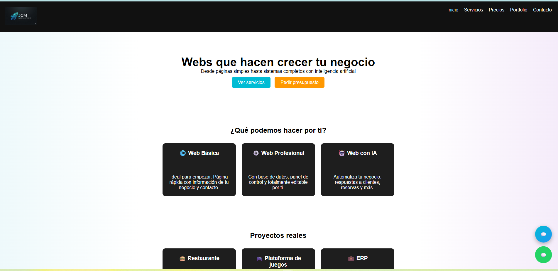 Creación de páginas web y aplicaciones